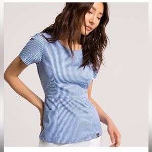 Jaanuu Nursing Peplum Scrub Top
Striped Blues J96003 Women's Size Medium